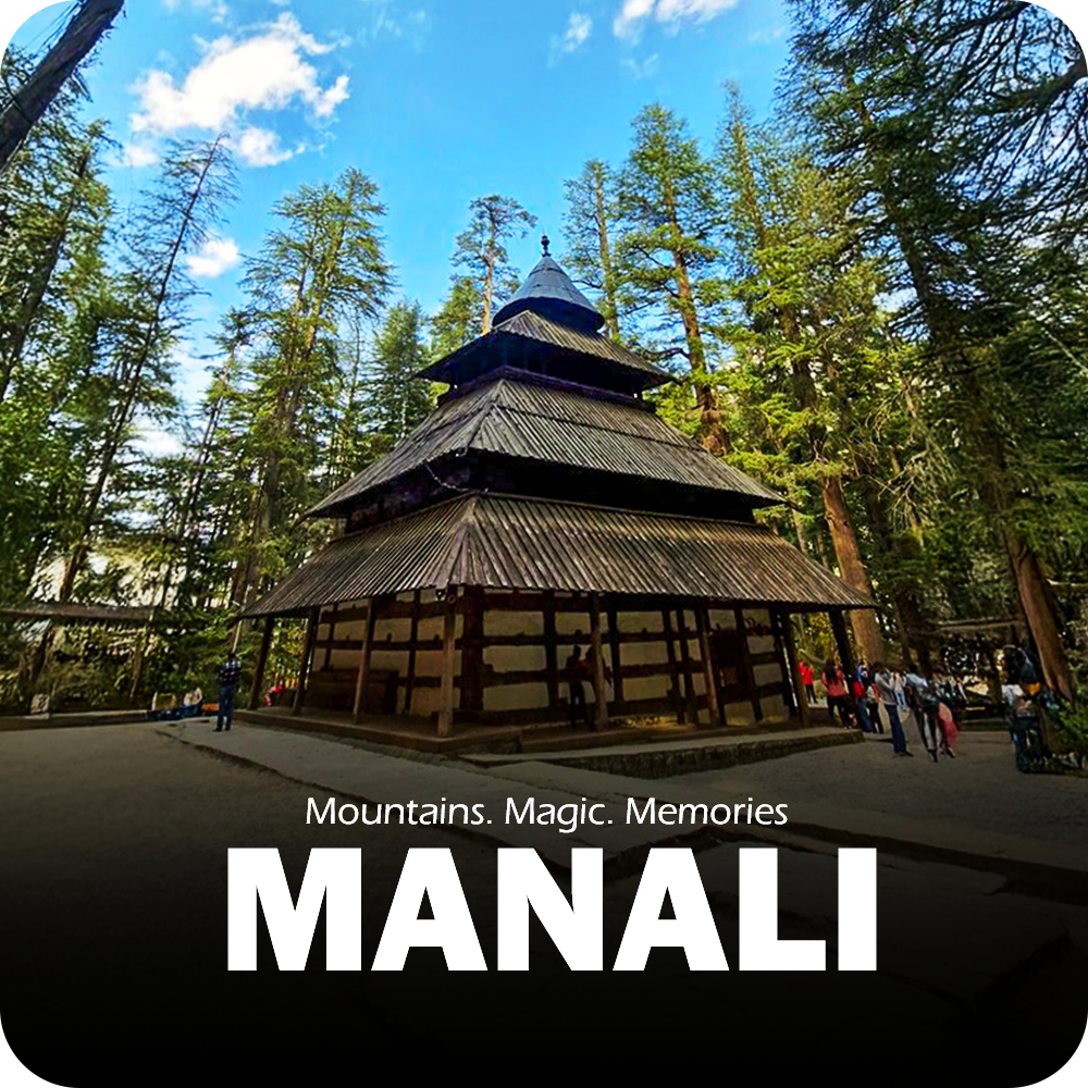 A vibrant scene from Manali